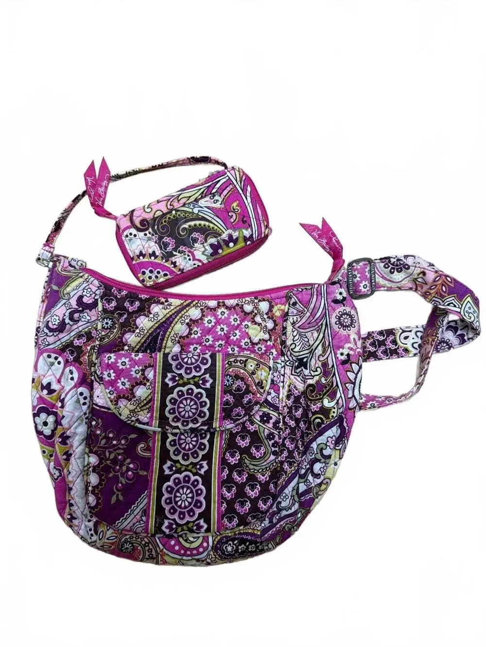 Vera Bradley Quilted Crossbody Bag with Matching Wallet